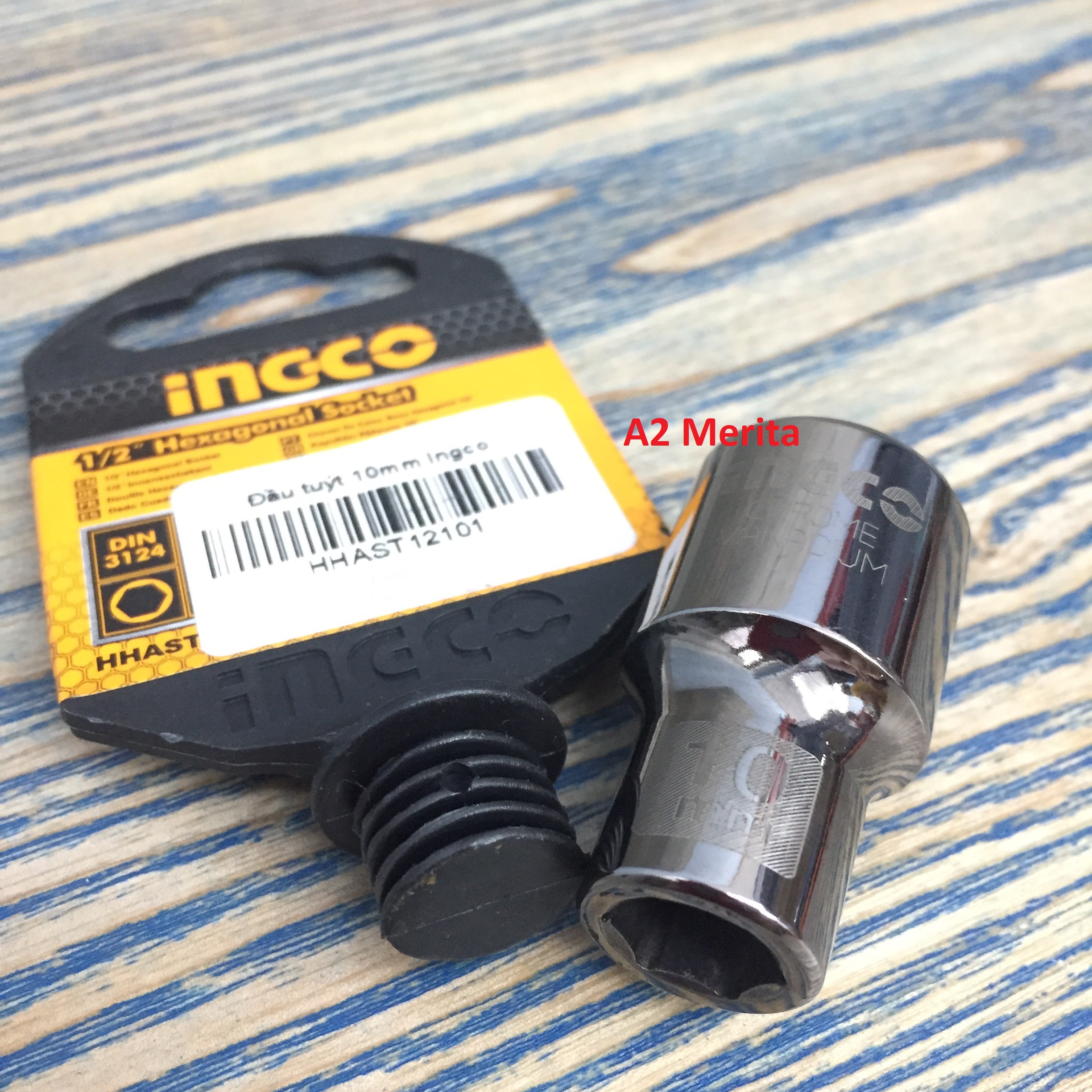 Đầu tuýp 6 cạnh 1/2" 10mm Ingco HHAST12101