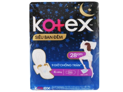 Băng vệ sinh ban đêm Kotex Style chống tràn 4 miếng 28cm
