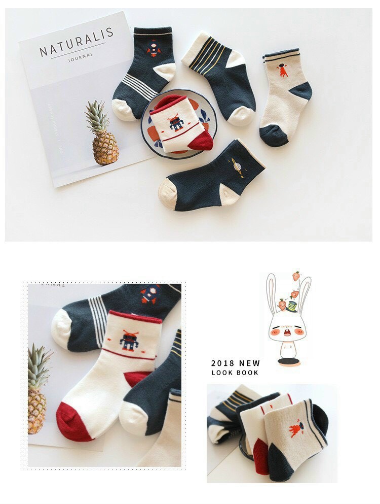 Combo 5 đôi tất siêu xinh cho bé 1-8 tuổi
