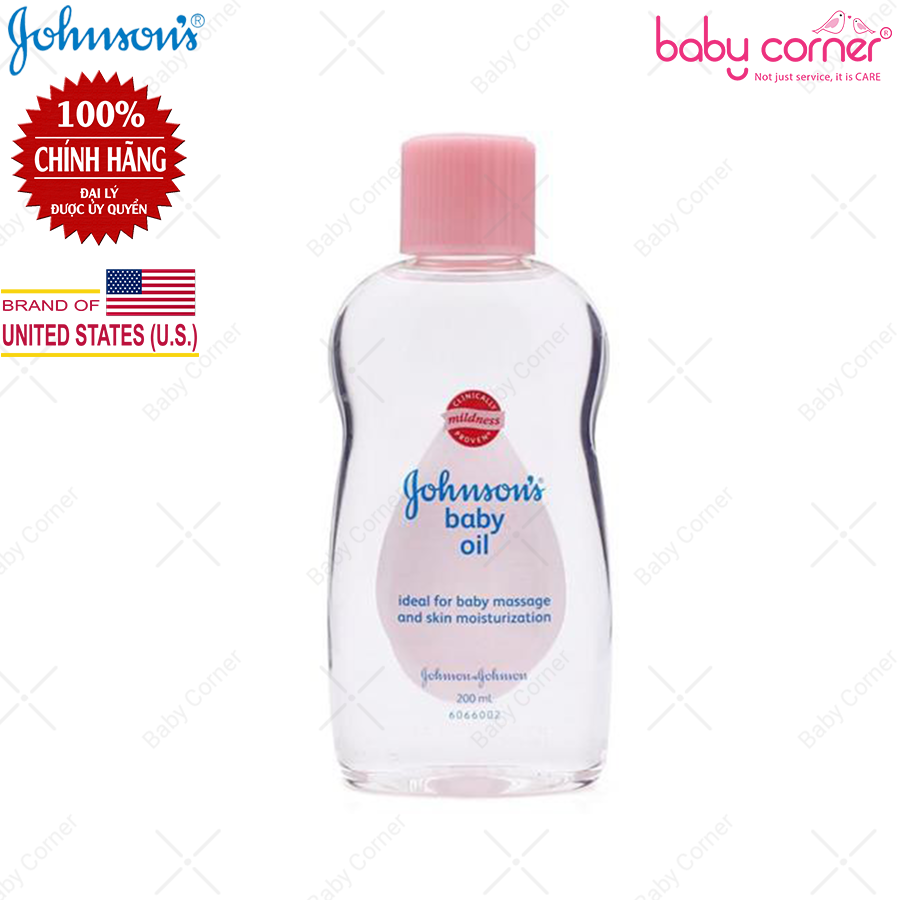 Dầu Massage và Dưỡng Ẩm Johnson s Baby Oil 50ml 200ml Cho Bé Từ Sơ Sinh