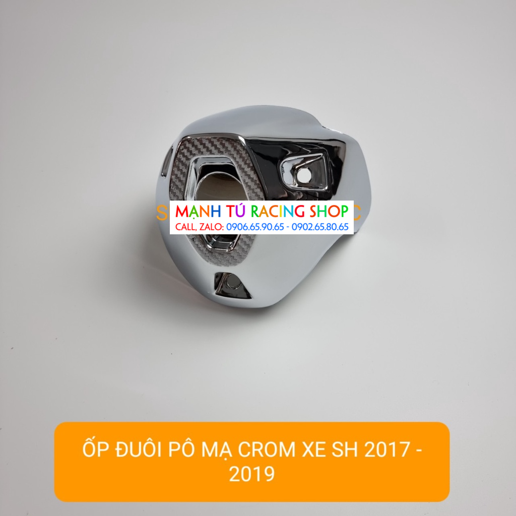 Ốp đuôi pô mạ crom xe sh 2017, 2018, 2019 - mt 2022