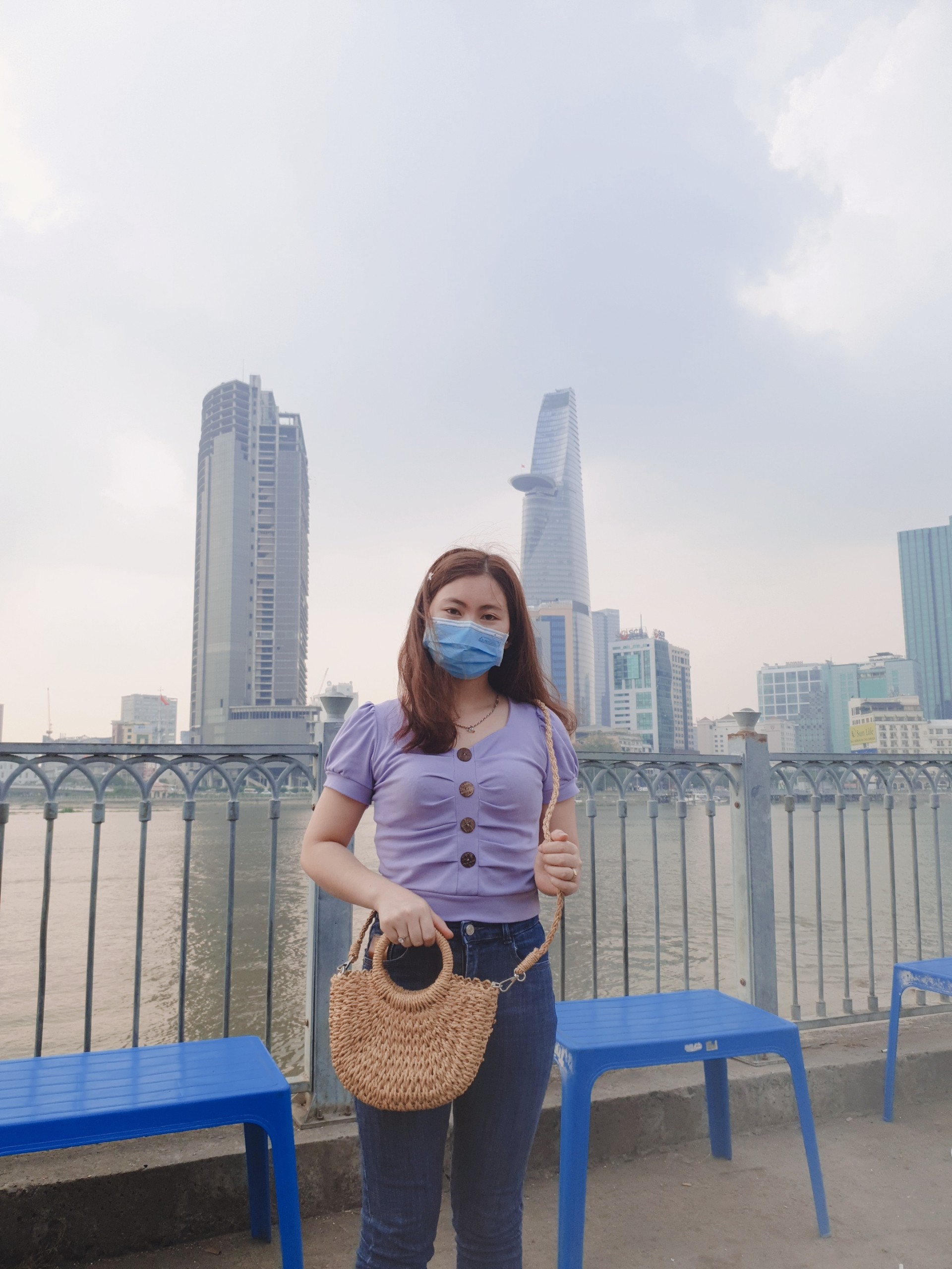 Túi cói thuyền kiểu Vintage