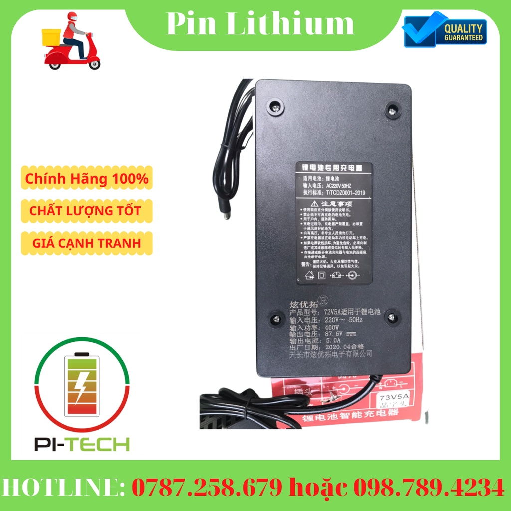 Sạc pin lithium 12s/16s/20s/24s - 36v/48v/60v/72v-3a/5a