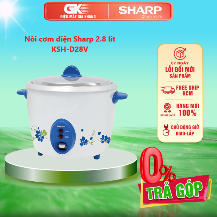 Nồi cơm điện Sharp 2.8 lít KSH-D28V - GIAO TOÀN QUỐC - FREESHIP HCM