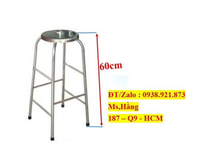 Ghế Inox Tròn Cao 60cm