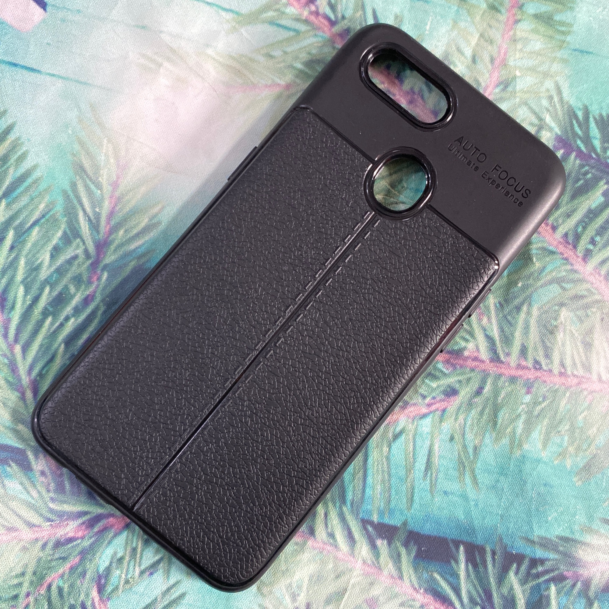 Ốp lưng Oppo F9 dẻo giả da sần chỉ nổi cực đẹp