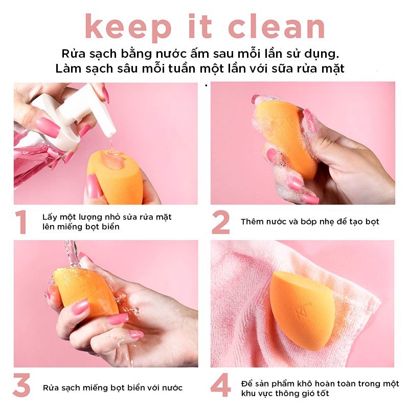 Bông Mút Trang Điểm Nền Real Techniques Miracle Complexion Sponge