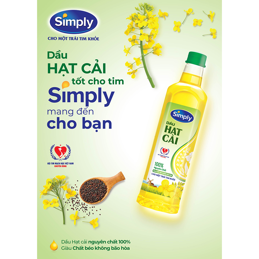 Dầu hạt cải nhãn hiệu Simply 1L