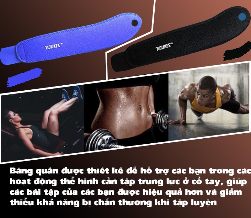 [HCM]Đai Cuốn Cổ Tay Thể Dục Thể Thao Aolikes (1 đôi)