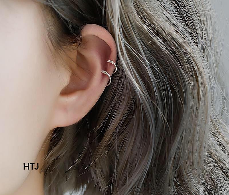 6mm 8mm 10mm 12mm khuyên tai bạc tròn trơn kiểu dáng basic ( 1 chiếc )