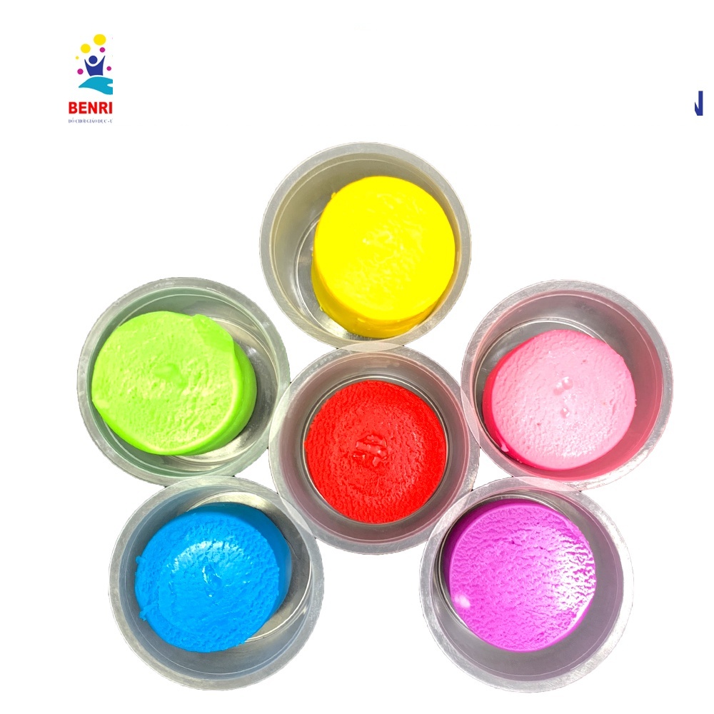 Đồ Chơi 6 Hộp Đất Nặn Màu Sắc Tươi Sáng Làm Từ Bột Mì An Toàn,Không Dính Tay Giúp Bé Phát Triển Sáng Tạo