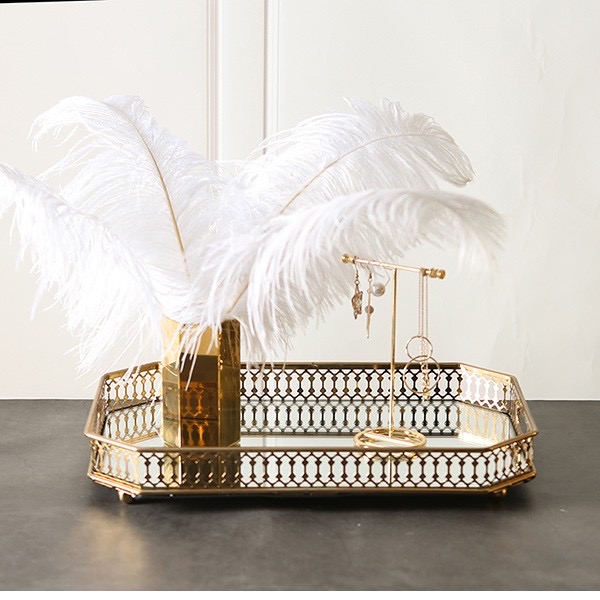 Khay gương trang trí, đựng cốc chén, đồ trang sức, decor