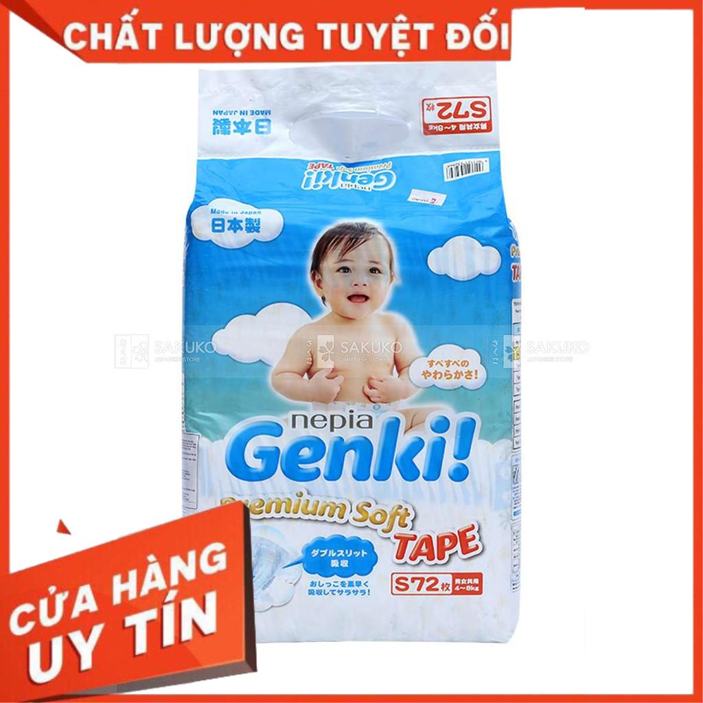 [ Sale giá sốc ] GENKI- Bỉm dán S 72 miếng