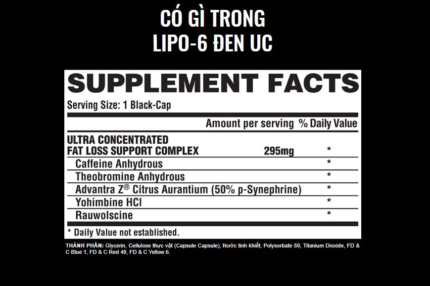 LIPO 6 BLACK FAT BURNER ĐỐT MỠ GIẢM CÂN