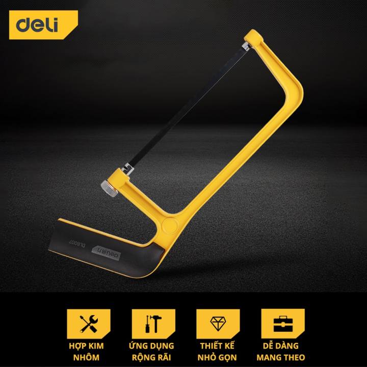 Khung Cưa Cầm Tay Deli Mini 6inch - Nhỏ Gọn, Tiện Lợi, Chất Liệu Chắc Chắn, Tay Cầm Chống Trơn Trượt - DL6007 - Hình ảnh 4
