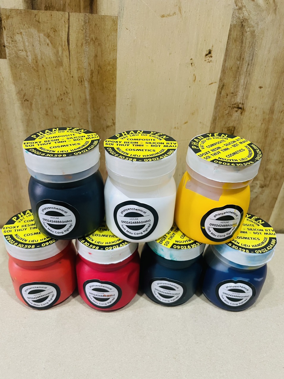 Tinh màu pha keo poly,silicon,epoxy(lọ 100gram)