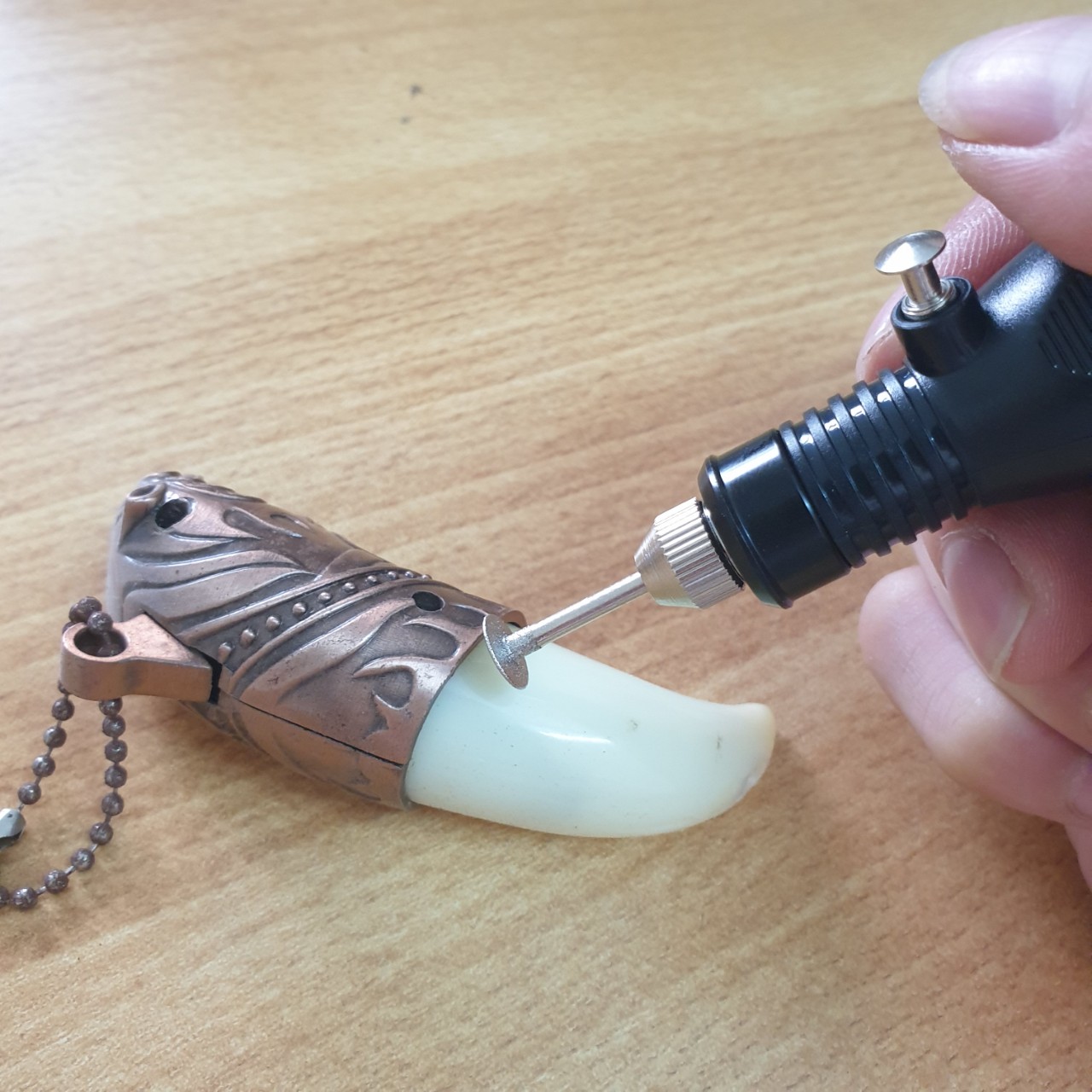 5 Mũi mài khắc đầu kim cương T - mũi mài đá mài ngọc, mài răng sứ chân cán 2mm