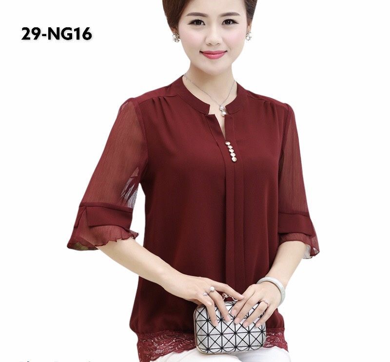 Áo kiểu tay phối voan - 29ng16