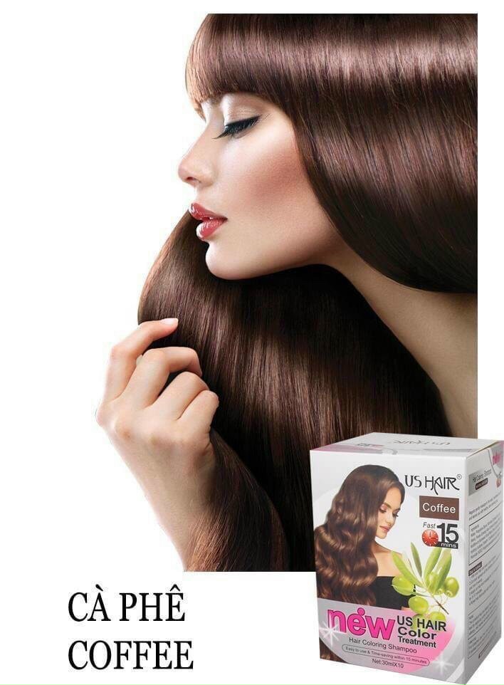 Us hair dầu gội nhuộm thảo dược nhân sâm