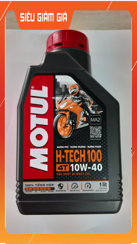 [HCM]Dầu nhớt tổng hợp 100% Motul H-Tech100 chai 1L
