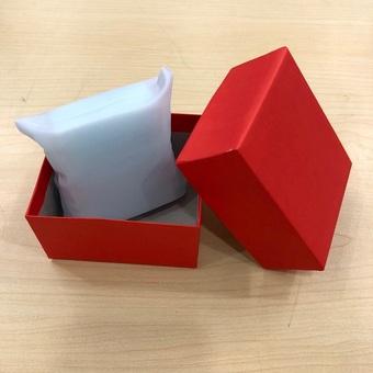 (Giá Sỉ) Combo 03 hộp đựng đồng hồ giấy Couche đỏ kèm gối trắng