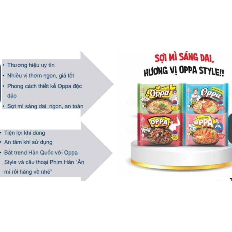HOT- Oppa mì trộn hải sản hành phi ăn liền Ottogi 65g
