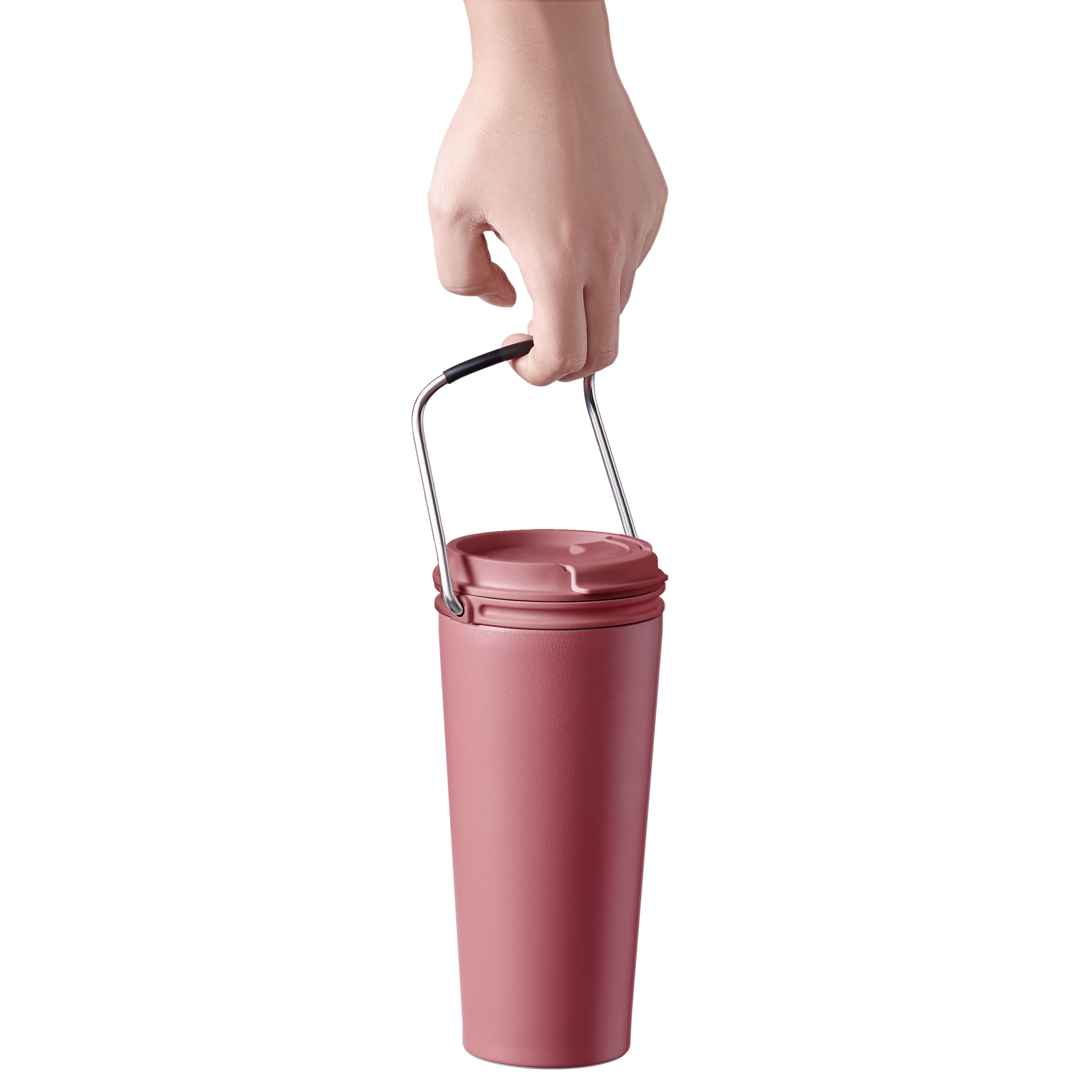 Bình giữ nhiệt Lock&Lock Bucket Tumbler - LHC4269 - Có quai xách tiện lợi - Thép không gỉ SUS304 - Đế chống trượt