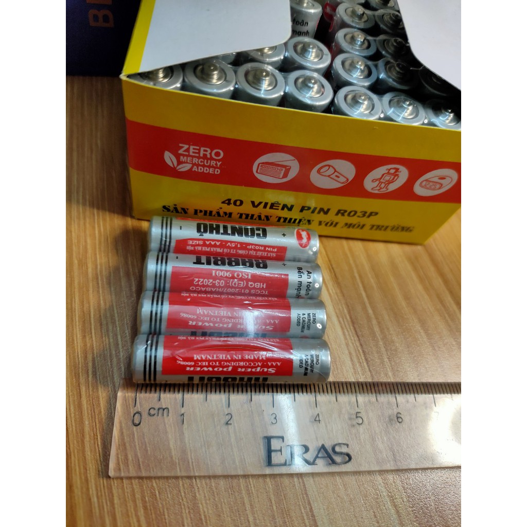 10 Viên Pin AAA Con Thỏ 1.5V