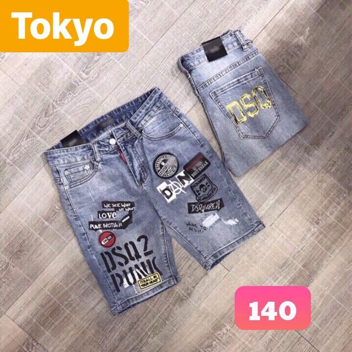 QUẦN SỌT SHORT LỬNG JEAN NAM CHẤT BÒ XANH THÊU OSAKAKA TK-140 TOKYO FASHION