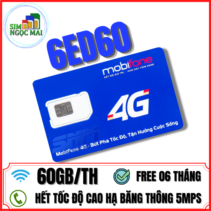 FREESHIP - CHƯA KÍCH HOẠT. Sim 4G Mobifone TK135 Miễn Phí Tháng Đầu 210gb Data - Sim Ngọc Mai