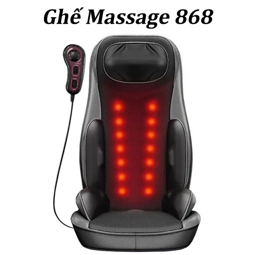 Nệm massage toàn thân, ghế massage đa năng, đệm mát xa lưng, chân, cổ vai gáy, ô tô, ghế mát xa zlife gồm 20 bi matxa cao cấp, có đèn hồng ngoại, điều khiển cầm tay, dễ dàng gấp gọn