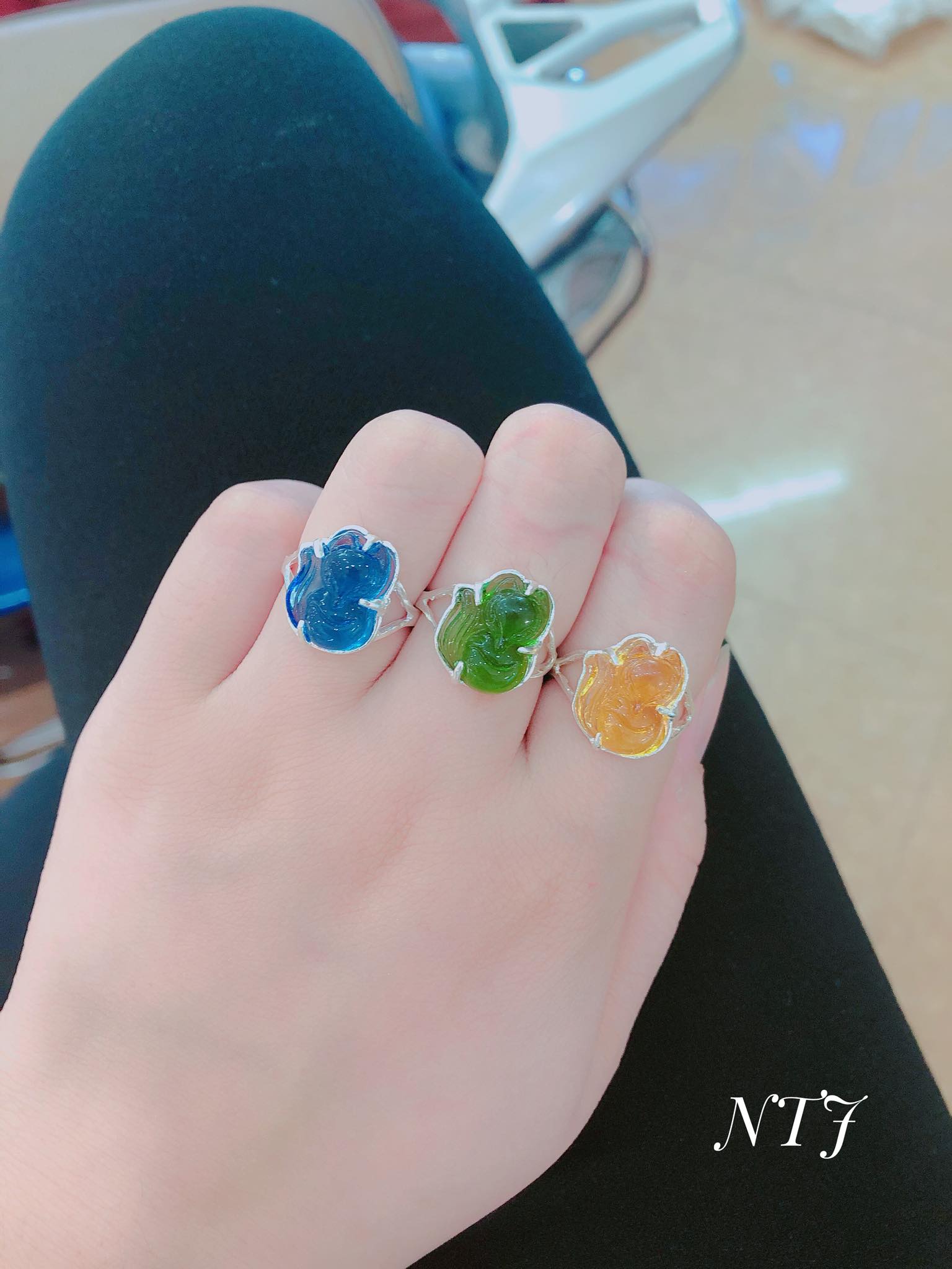 Nhẫn hồ ly bạc đủ màu hợp mệnh
