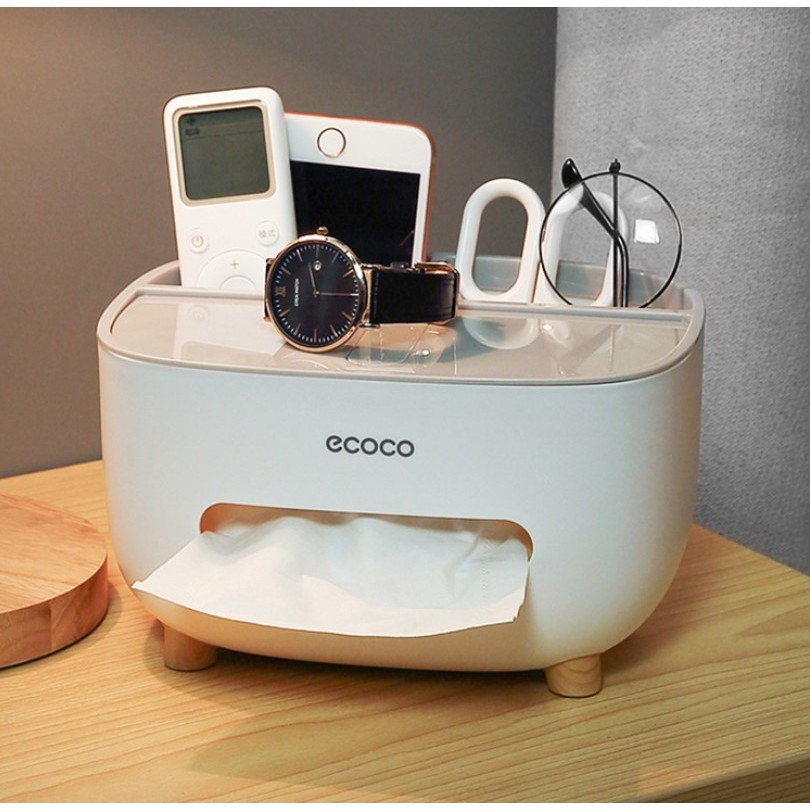 Hộp Đựng Giấy Ăn Ecoco Thiết Kế Khay Để Đồ Tiện Dụng