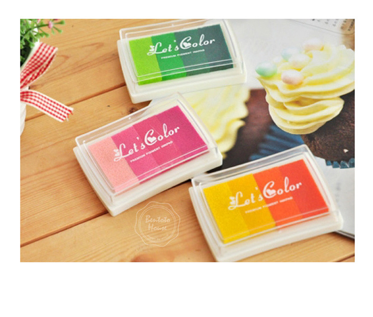 MỰC CON DẤU 4 MÀU TRANG TRÍ SỔ