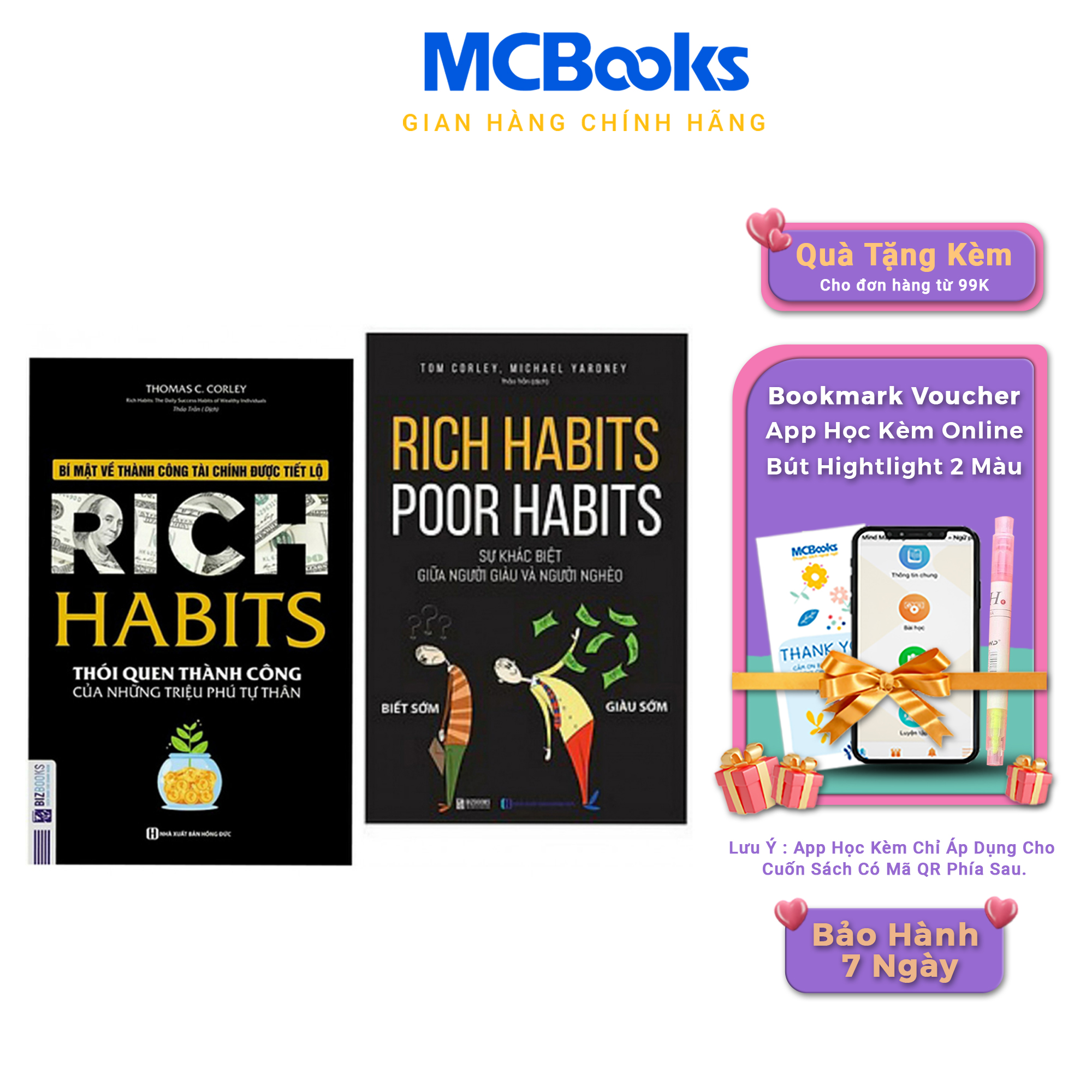 Sách - Combo Rich Habits Thói quen người thành và Rich Habits  - Poor Habits Sự khác biệt giữa người giàu và người nghèo - McBooks