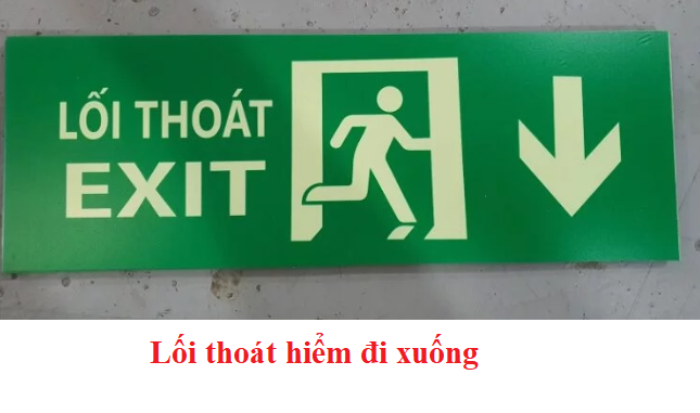 Biển chỉ dẫn lối thoát hiểm dạ quang siêu sáng