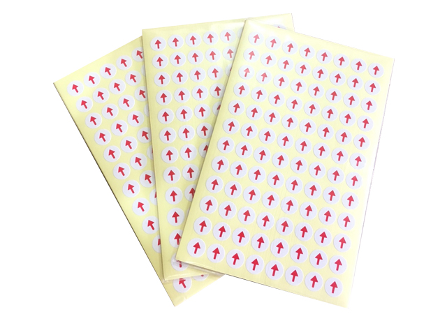 (1 Xấp 10 Tờ) Giấy Decal mũi tên tròn màu đỏ