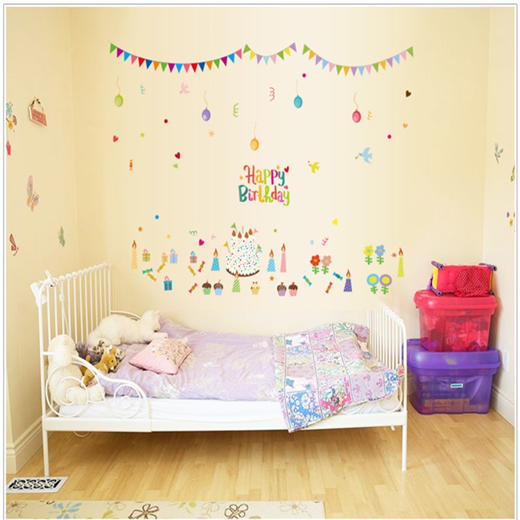 Decal dán tường Sinh Nhật Cho Bé Yêu