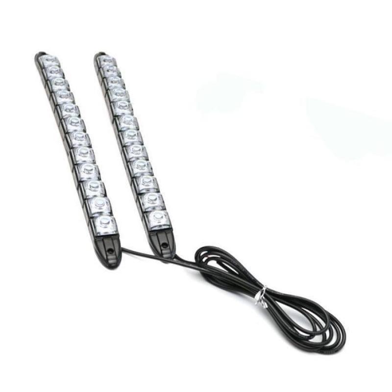 Bộ 02 Đèn chạy ban ngày loại 12 bóng Led (Daytime Running Lights) -Nhà Buôn Đồ Chơi Xe Hơi