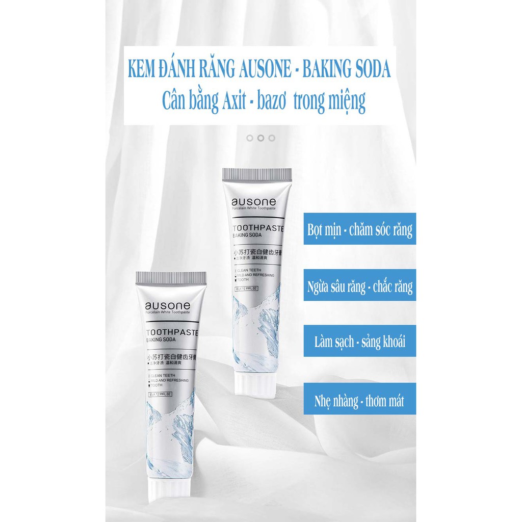 Siêu trắng - Kem đánh răng Ausone Baking Soda