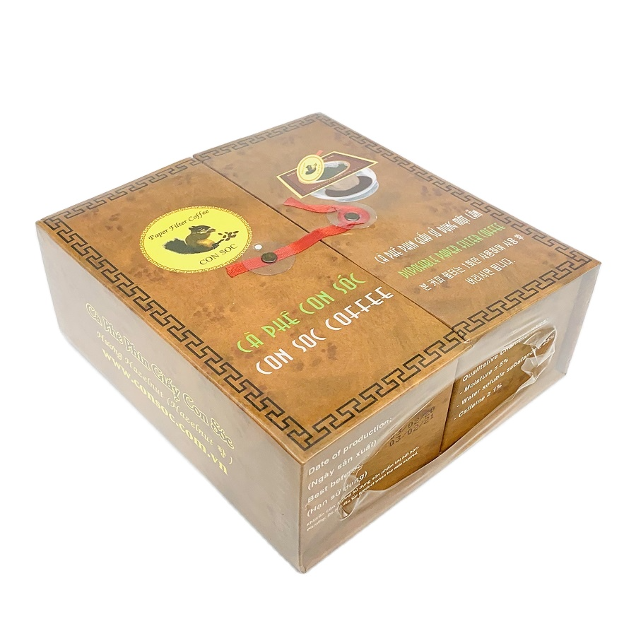Cà phê Con Sóc Phin Lọc Nâu Đôi( 20 Gói/Hộp)