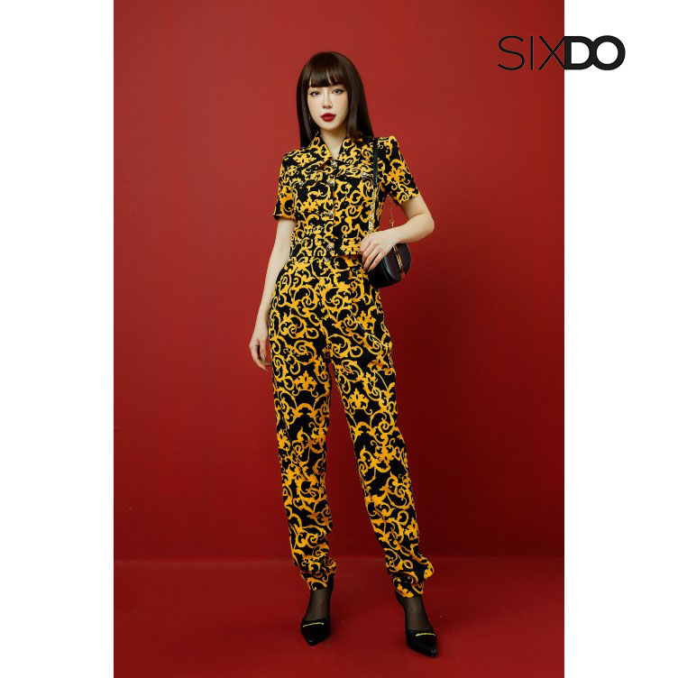 Quần nữ tuýp xi họa tiết baroque SIXDO