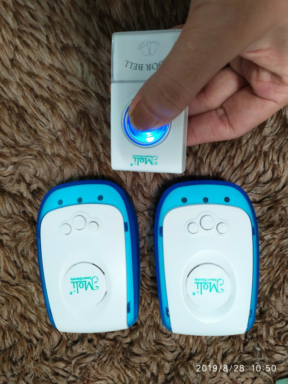 [HCM]BỘ CHUÔNG CỬA KHÔNG DÂY 1 NÚT BẤM 2 CHUÔNG