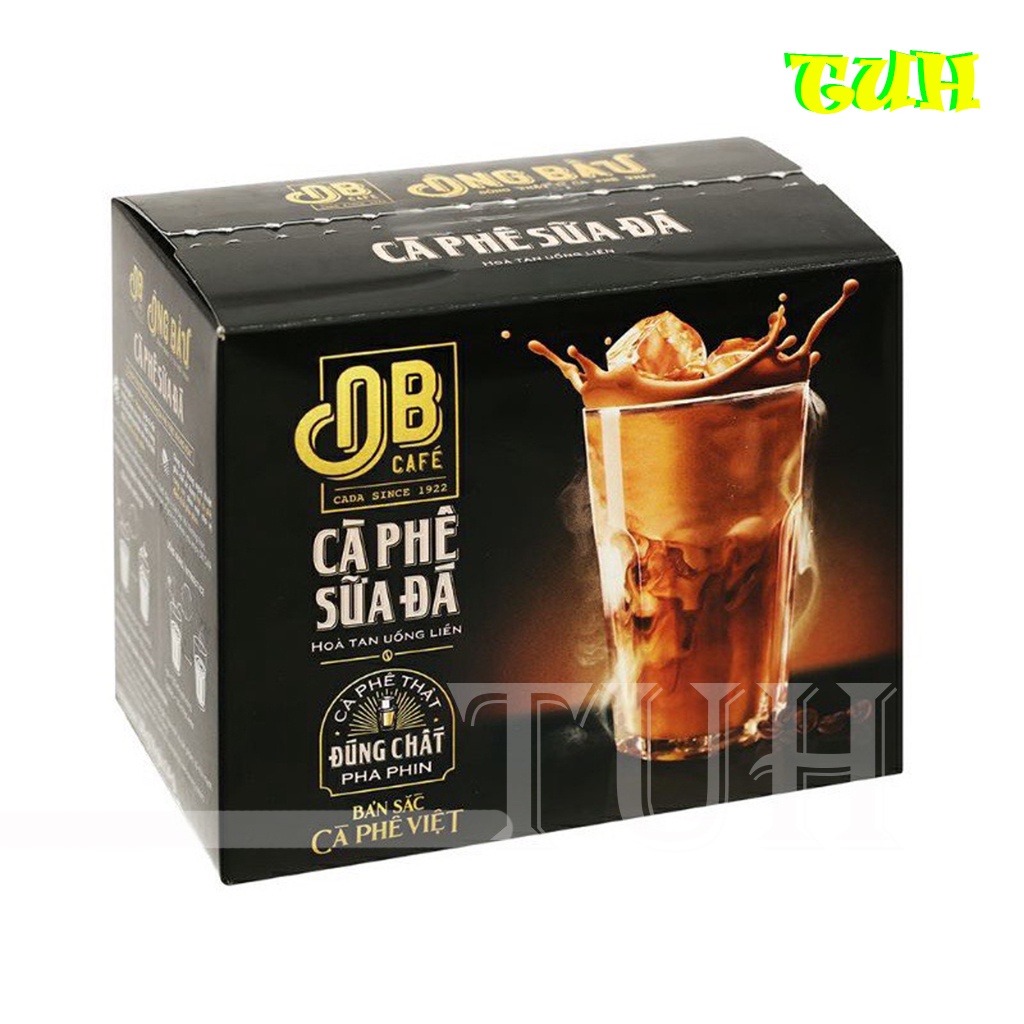 [Hộp 10 Gói 24g]Cà Phê Sữa Đá Ông Bầu, cà phê ob, ob cafe-TUH Store