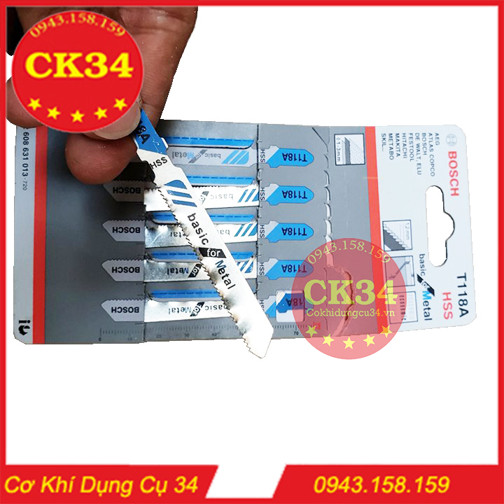 Lưỡi Cưa Sọc, Lưỡi Cưa Lọng Sắt HSS T118A