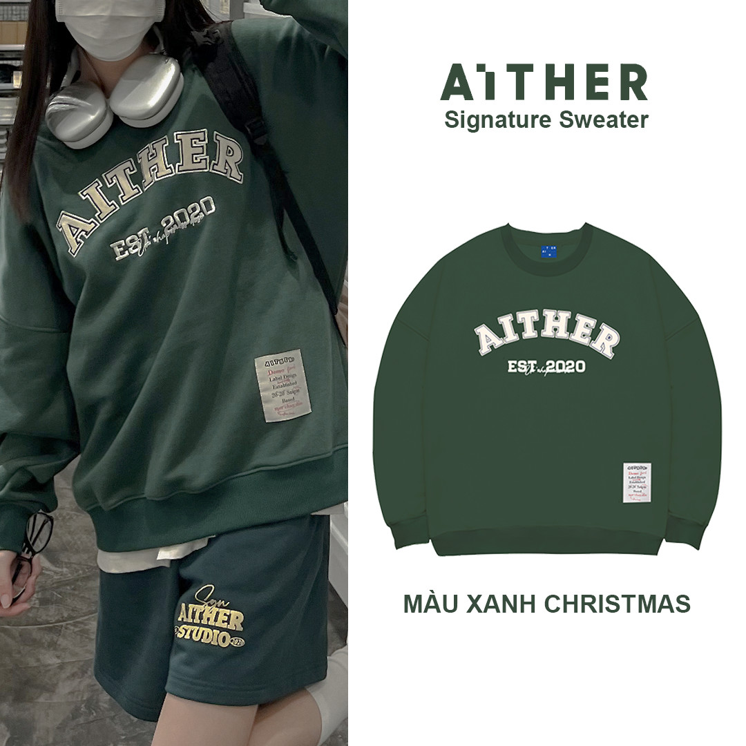 AITHER STUDIO - Áo nỉ SIGNATURE SWEATER FORM RỘNG