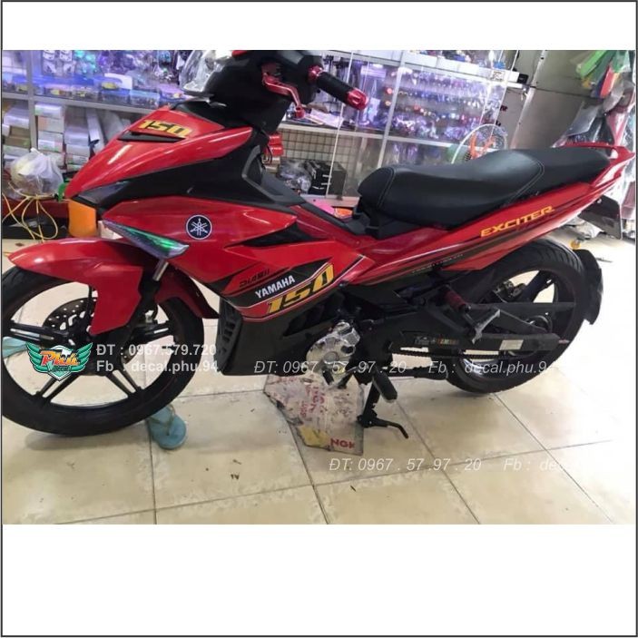 Tem rời Exciter 150 Đỏ đen vàng (B)