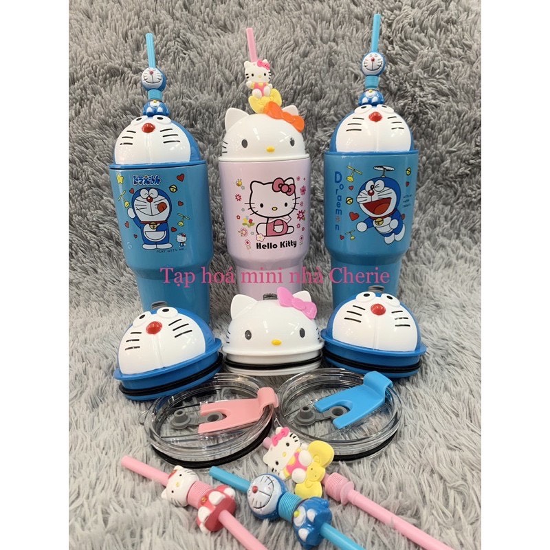 Bộ ly giữ nhiệt hình Doreamon / Kitty siêu xinh