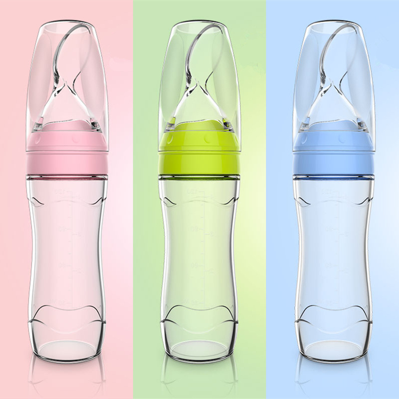 Bình thìa silicon ăn dặm cho bé 120ml