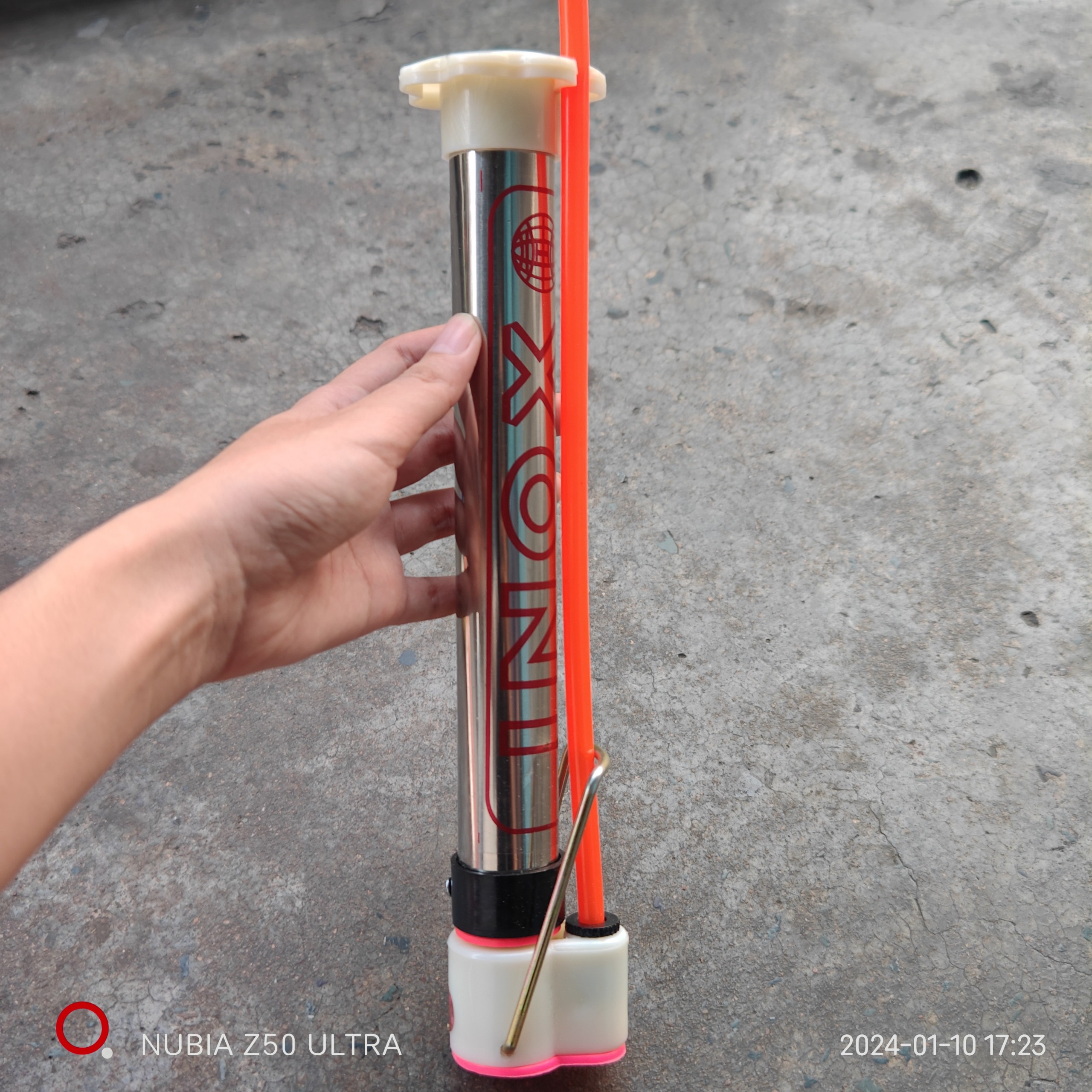 Ống bơm tay Inox ống bơm xe máy xe đạp